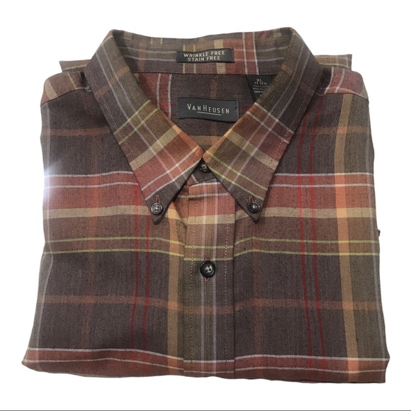 Van Heusen Casual Button Down Shirt Multi XL - Picture 3 of 5